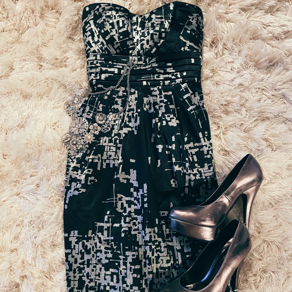 Love Reign Black and Silver Homecoming Dress